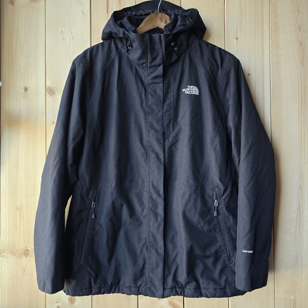 The North Face Dryvent Hooded Black Winter Jacket Womens XL